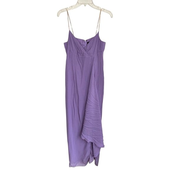 New Nicole Miller Dress Purple Cocktail Formal Wedding Size 8 USA - Picture 1 of 8